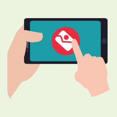 Smartphone tasarım. App simgesi. Beyaz arka plan, vektör