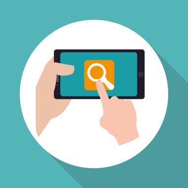 Smartphone tasarım. App simgesi. Beyaz arka plan, vektör