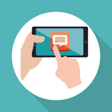 Smartphone tasarım. App simgesi. Beyaz arka plan, vektör