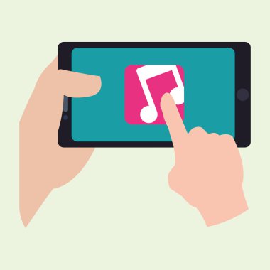 Smartphone tasarım. App simgesi. Beyaz arka plan, vektör