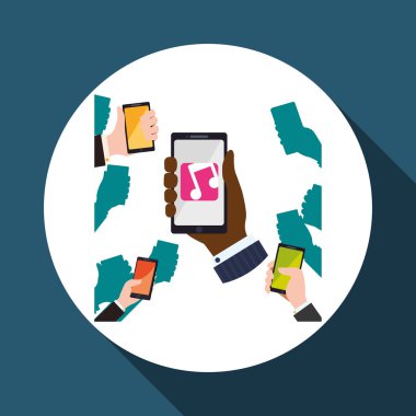 Smartphone tasarım. App simgesi. Beyaz arka plan, vektör