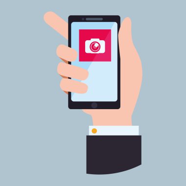 Smartphone tasarım. App simgesi. Beyaz arka plan, vektör