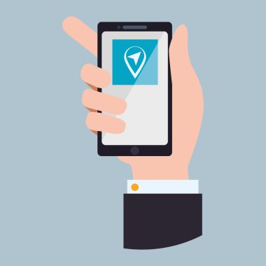 Smartphone tasarım. App simgesi. Beyaz arka plan, vektör