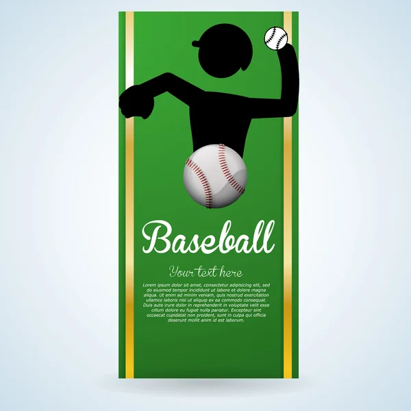 Baseball design. sport icon. flat illustration — Stock Vector