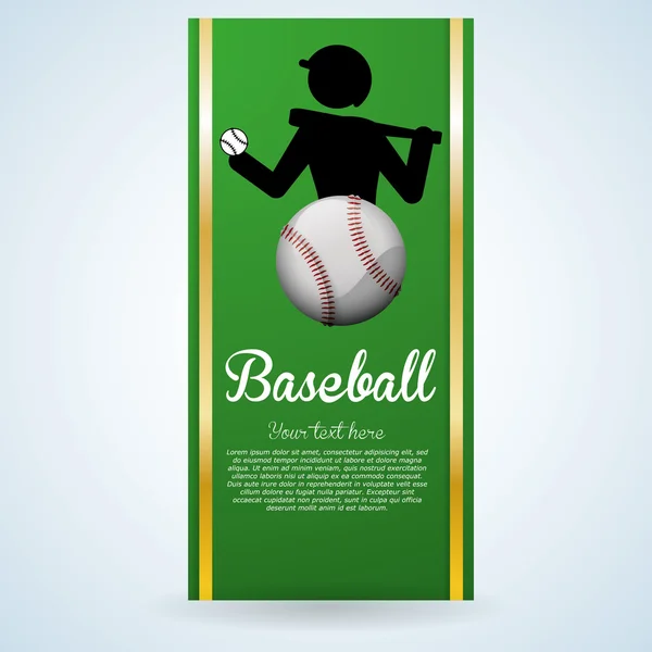 야구 디자인입니다. 스포츠 아이콘입니다. 평면 그림 — 스톡 벡터