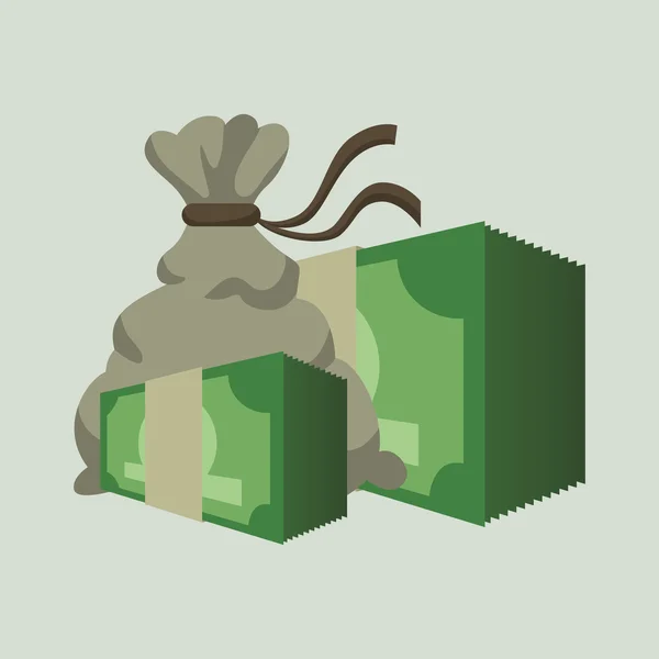 Diseño de partidas financieras. icono del dinero. ilustración plana — Vector de stock