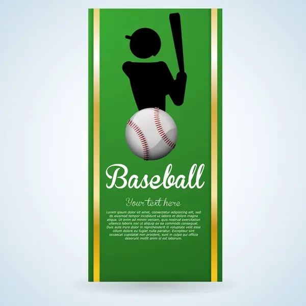 Baseball design. sport icon. flat illustration — Stock Vector