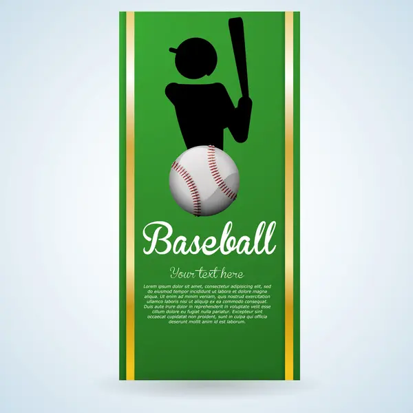 Desenho de basebol. ícone desportivo. ilustração plana —  Vetores de Stock