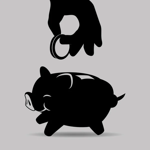 Projeto de item financeiro. ícone do dinheiro. ilustração plana —  Vetores de Stock
