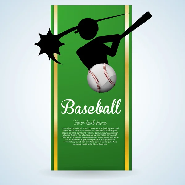 Desenho de basebol. ícone desportivo. ilustração plana —  Vetores de Stock