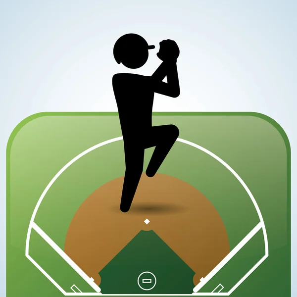 Baseball-Design. Sportikone. flache Abbildung — Stockvektor