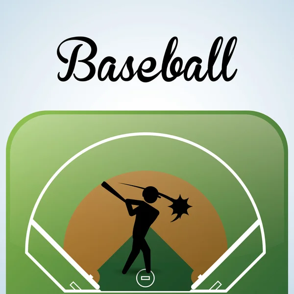 Honkbal ontwerp. het pictogram van de sport. vlakke afbeelding — Stockvector