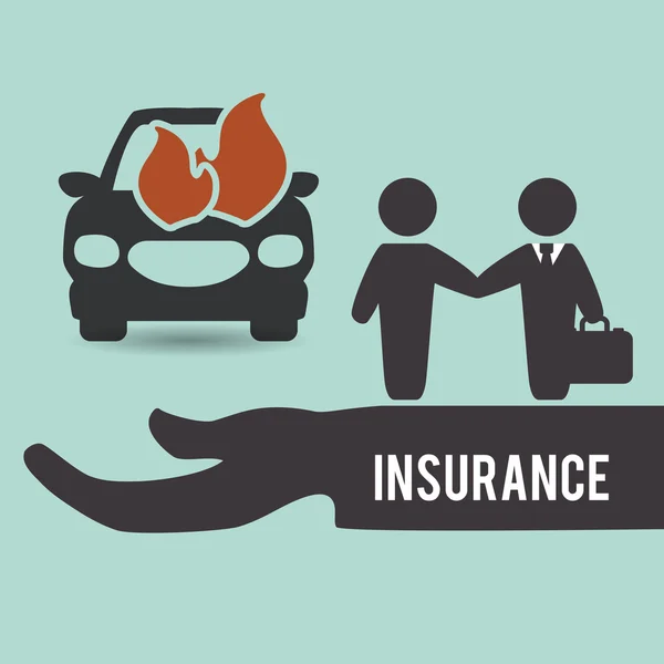 Insurance design. skydd koncept. isolerade illustration — Stock vektor