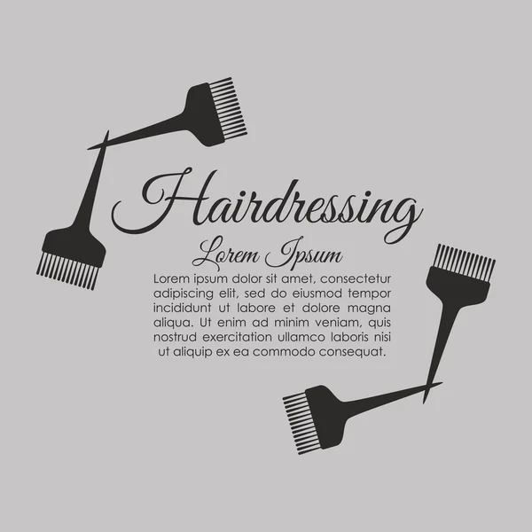 Barbiere. concetto di cura dei capelli. illustrazione isolata — Vettoriale Stock