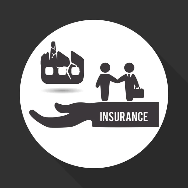 Insurance design. skydd koncept. isolerade illustration — Stock vektor