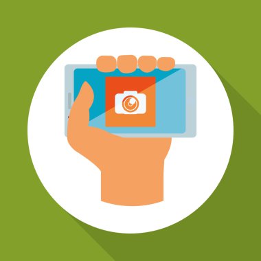 Smartphone tasarım. App simgesi. Beyaz arka plan, vektör