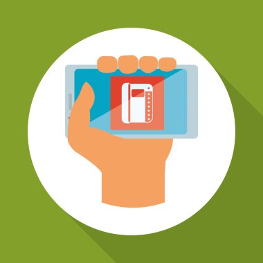 Smartphone tasarım. App simgesi. Beyaz arka plan, vektör