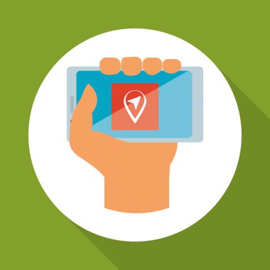 Smartphone tasarım. App simgesi. Beyaz arka plan, vektör