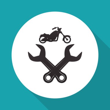 Motosiklet tasarım. ulaşım simgesi. izole illüstrasyon