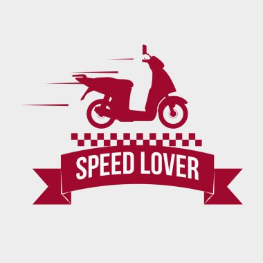 Motosiklet tasarım. ulaşım simgesi. izole illüstrasyon