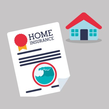 Sigorta tasarım. ev simgesi. izole illüstrasyon