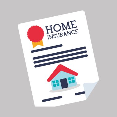 Sigorta tasarım. ev simgesi. izole illüstrasyon