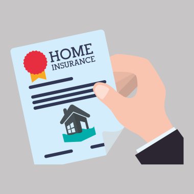 Sigorta tasarım. ev simgesi. izole illüstrasyon