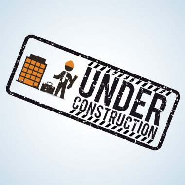 İnşaat tasarım altında. aracı simgesi. izole illüstrasyon