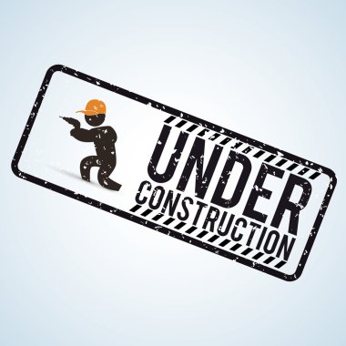 İnşaat tasarım altında. aracı simgesi. izole illüstrasyon