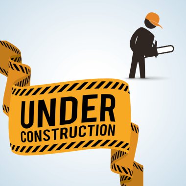 İnşaat tasarım altında. aracı simgesi. izole illüstrasyon