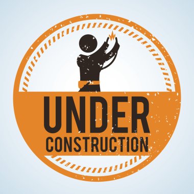 İnşaat tasarım altında. aracı simgesi. izole illüstrasyon