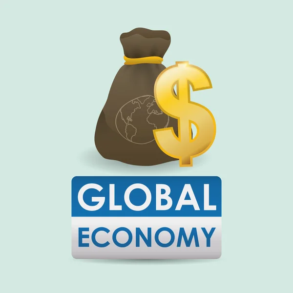 Globala ekonomin design. ikonen för pengar. isolerade illustration — Stock vektor