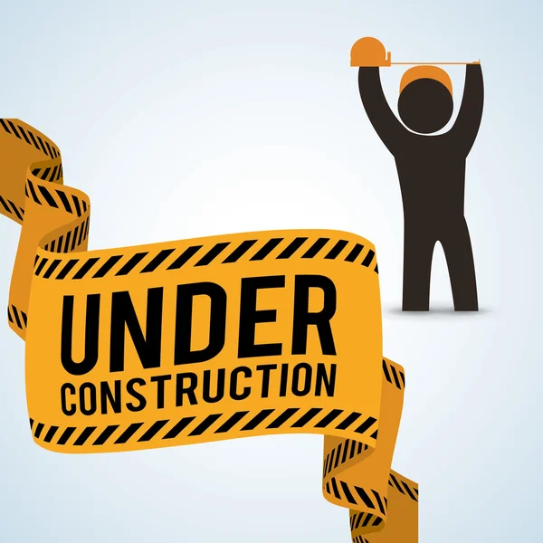 Under construction design. tool icon. isolated illustration — Stock Vector