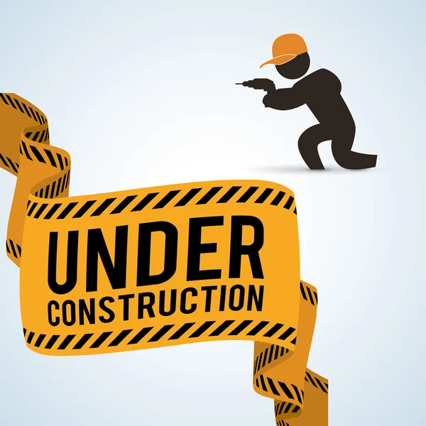 İnşaat tasarım altında. aracı simgesi. izole illüstrasyon