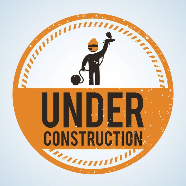 İnşaat tasarım altında. aracı simgesi. izole illüstrasyon