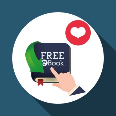 eKitap tasarımı. okuma simgesi. Arka plan beyaz, illüstrasyon vektör, vektör