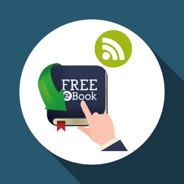 eKitap tasarımı. okuma simgesi. Arka plan beyaz, illüstrasyon vektör, vektör