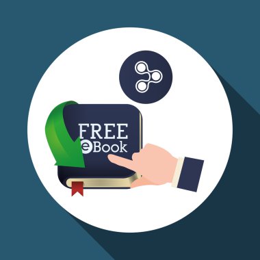 eKitap tasarımı. okuma simgesi. Arka plan beyaz, illüstrasyon vektör, vektör