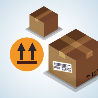 Teslim tasarım. Nakliye simgesi. Beyaz arka plan, vektör