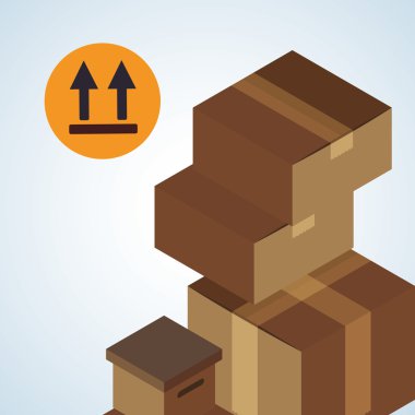 Teslim tasarım. Nakliye simgesi. Beyaz arka plan, vektör