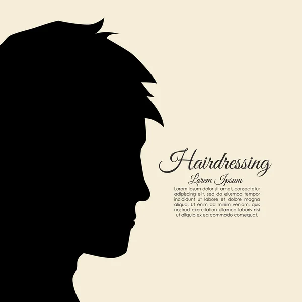 Hair salon design. Hairdressing icon. , vector silhouette style , vector — Stock Vector