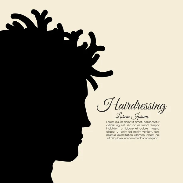 Hair salon design. Hairdressing icon. , vector silhouette style , vector — Stock Vector