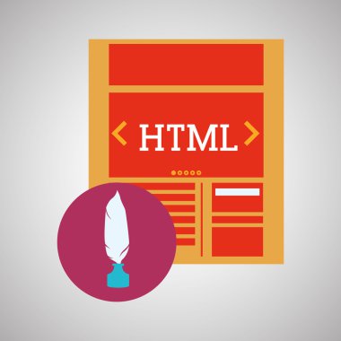 Bloglama tasarım. sosyal medya simge. İzole illüstrasyon, vektör