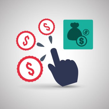 Pazarlama online tasarım. e-ticaret simgesi. İzole illüstrasyon, vektör