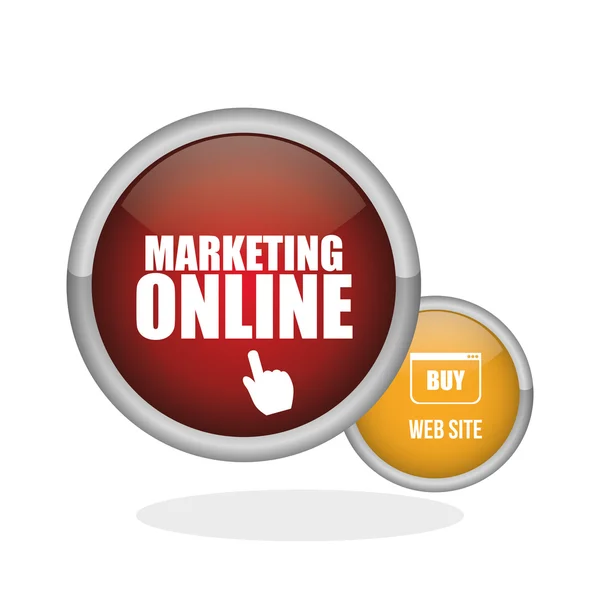 Marknadsföring online-design. ecommerce icon. Isolerade illustration, vektor — Stock vektor