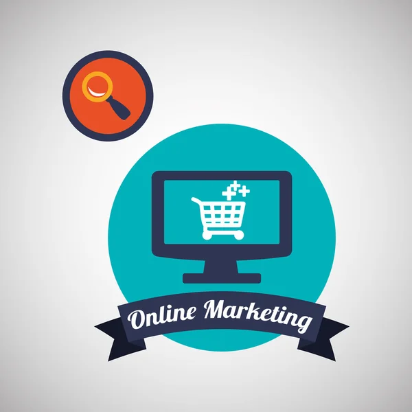 Marketing Online-Design. E-Commerce-Symbol. isolierte Abbildung, Vektor — Stockvektor