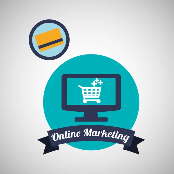 Marketing Online-Design. E-Commerce-Symbol. isolierte Abbildung, Vektor — Stockvektor