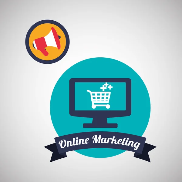 Marketing Online-Design. E-Commerce-Symbol. isolierte Abbildung, Vektor — Stockvektor