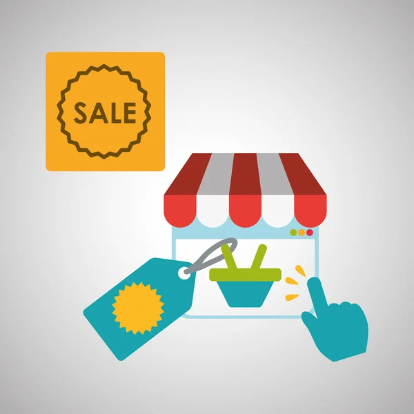 Marknadsföring online-design. ecommerce icon. Isolerade illustration, vektor — Stock vektor