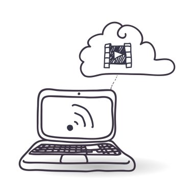 Teknoloji tasarım. Kroki simgesi. İzole illüstrasyon, vektör